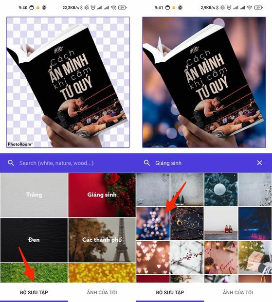 Thay thế phông nền bằng những hình ảnh có sẵn. Ảnh: MINH HOÀNG