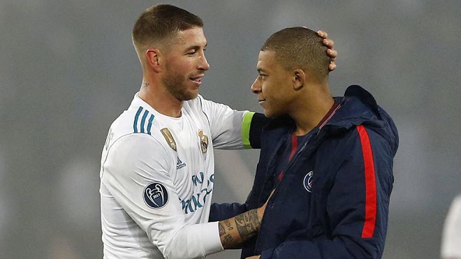 Mbappe và Ramos có thể&nbsp;là đồng đội của nhau nhưng không phải trong màu áo Real Madrid