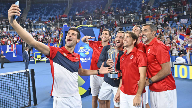 Djokovic cùng ĐT Serbia đang là đương kim vô địch của ATP Cup