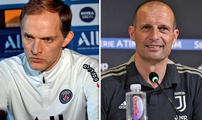 Thomas Tuchel (trái) thậm chí còn được nhà cái tin tưởng hơn cả Massimiliano Allegri về khả năng thay Lampard dẫn dắt Chelsea