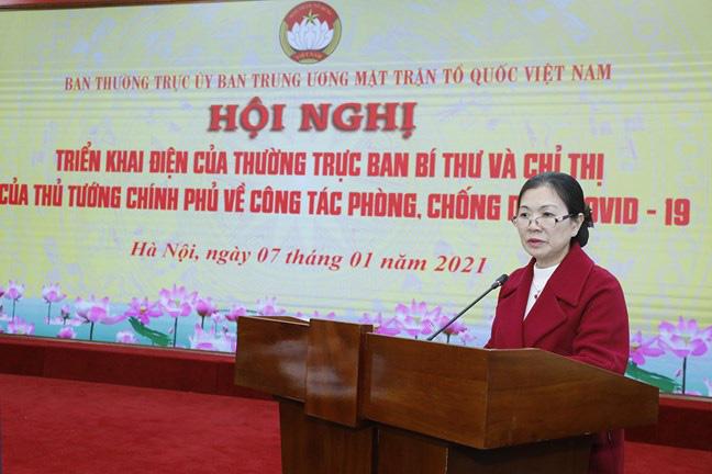 Theo bà Trương Thị Ngọc Ánh - Phó Chủ tịch UBTƯ MTTQ Việt Nam, Tết Nguyên đán Tân Sửu 2021, người nghèo và người có công dự kiến sẽ được trao khoảng 12.000 suất quà tặng. Ảnh: Quang Vinh