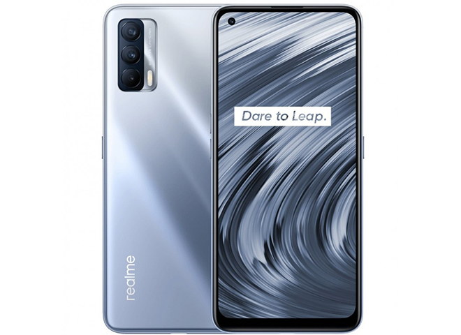 Realme V15 5G màu xanh Mirror Lake.