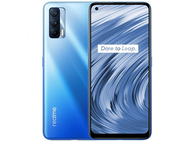 Realme V15 5G màu Bạc Crescent.