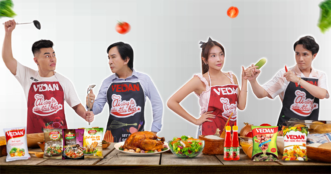 Bốn nghệ sĩ đã tham gia #VedanCookingChallenge