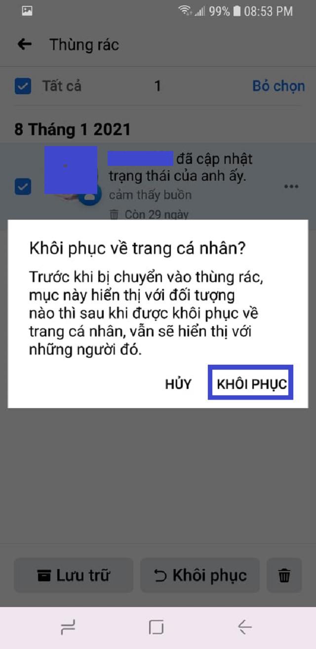 Hướng dẫn khôi phục bài viết đã xóa trên Facebook - 6