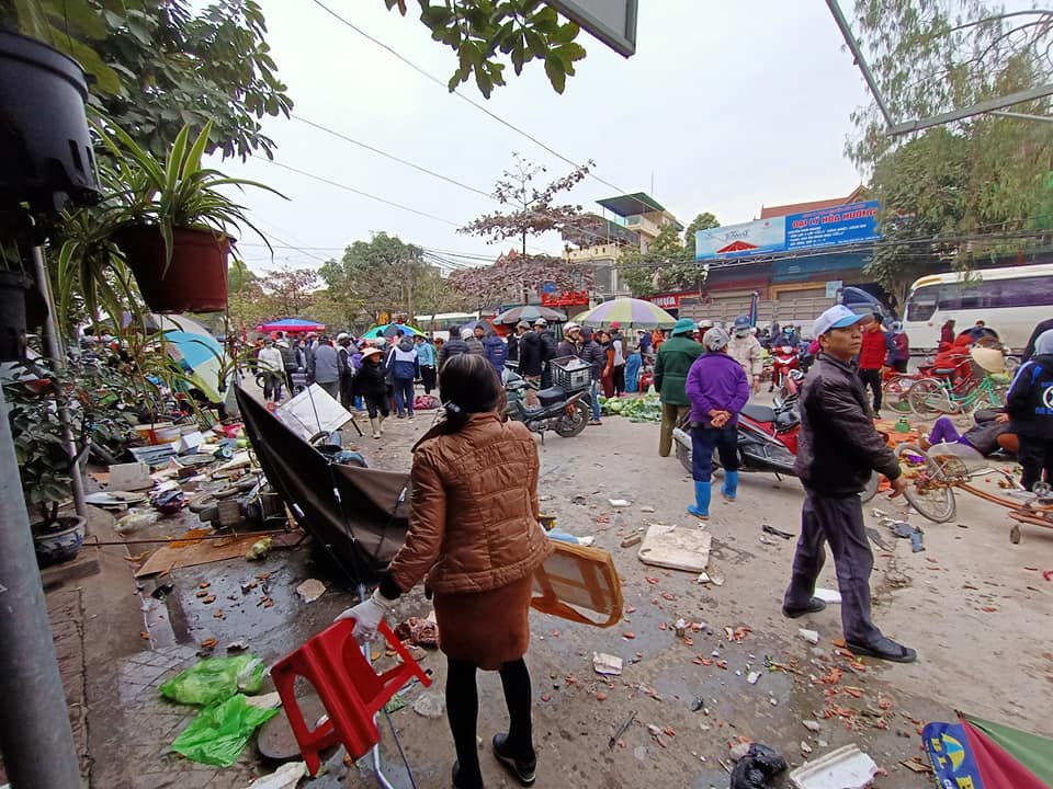 Hiện trường vụ tai nạn.