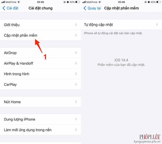 Cập nhật hệ điều hành trên iPhone lên phiên bản mới nhất. Ảnh: MINH HOÀNG