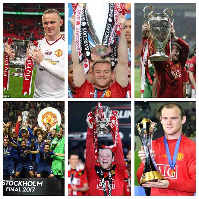 Rooney giành nhiều danh hiệu cùng MU