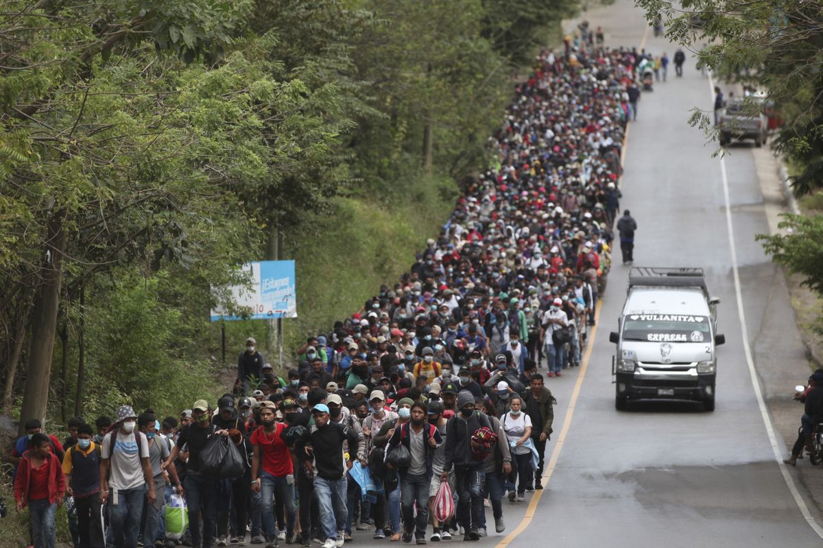 Giải quyết hơn 9.000 người Honduras muốn nhập cảnh vào Mỹ là “bài toán khó” với ông Biden ngày đầu nhậm chức (ảnh: NY Times)