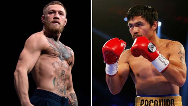 McGregor (trái) sắp đấu với Pacquiao