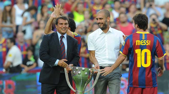 Cựu chủ tịch Laporta có mối quan hệ tốt với Messi và HLV Guardiola