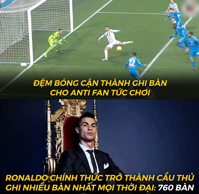 Ronaldo chính thức trở thành cầu thủ ghi nhiều bàn thắng nhất mọi thời đại.