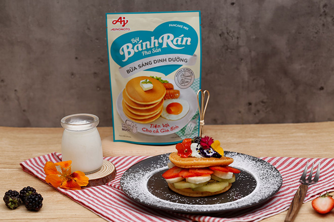 Bữa sáng tràn đầy năng lượng với bánh rán Ajinomoto và sữa chua