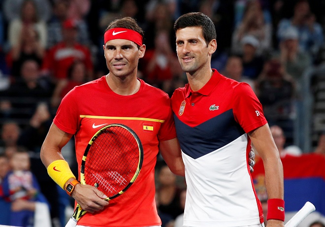 Nadal và Djokovic chuẩn bị tham dự ATP Cup