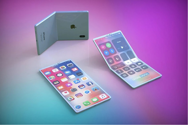 Ảnh concept iPhone gập lại.