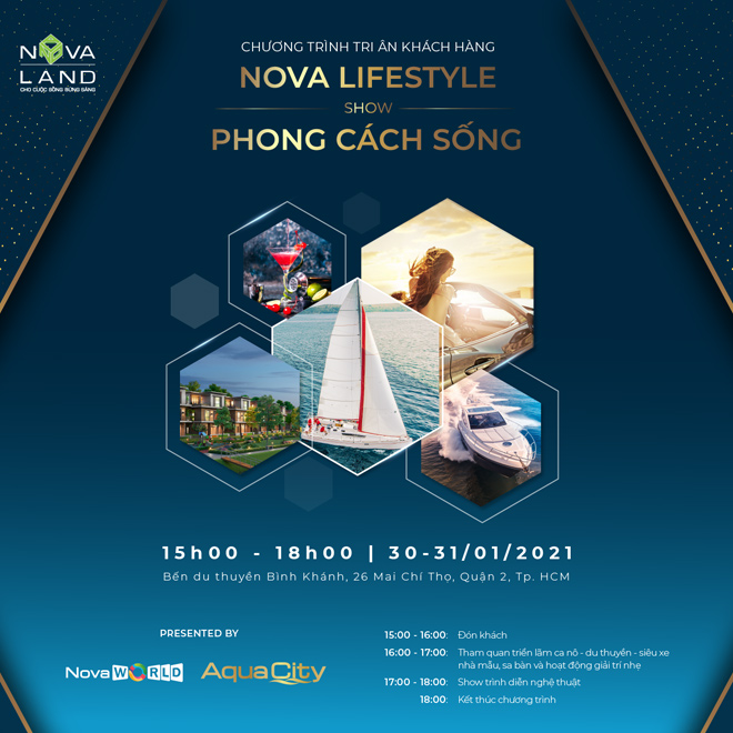 Nova Lifestyle – Show Phong Cách Sống giúp khách hàng hình dung cuộc sống và những kỳ nghỉ dưỡng giàu trải nghiệm trong tương lai tại các dự án của Novaland.