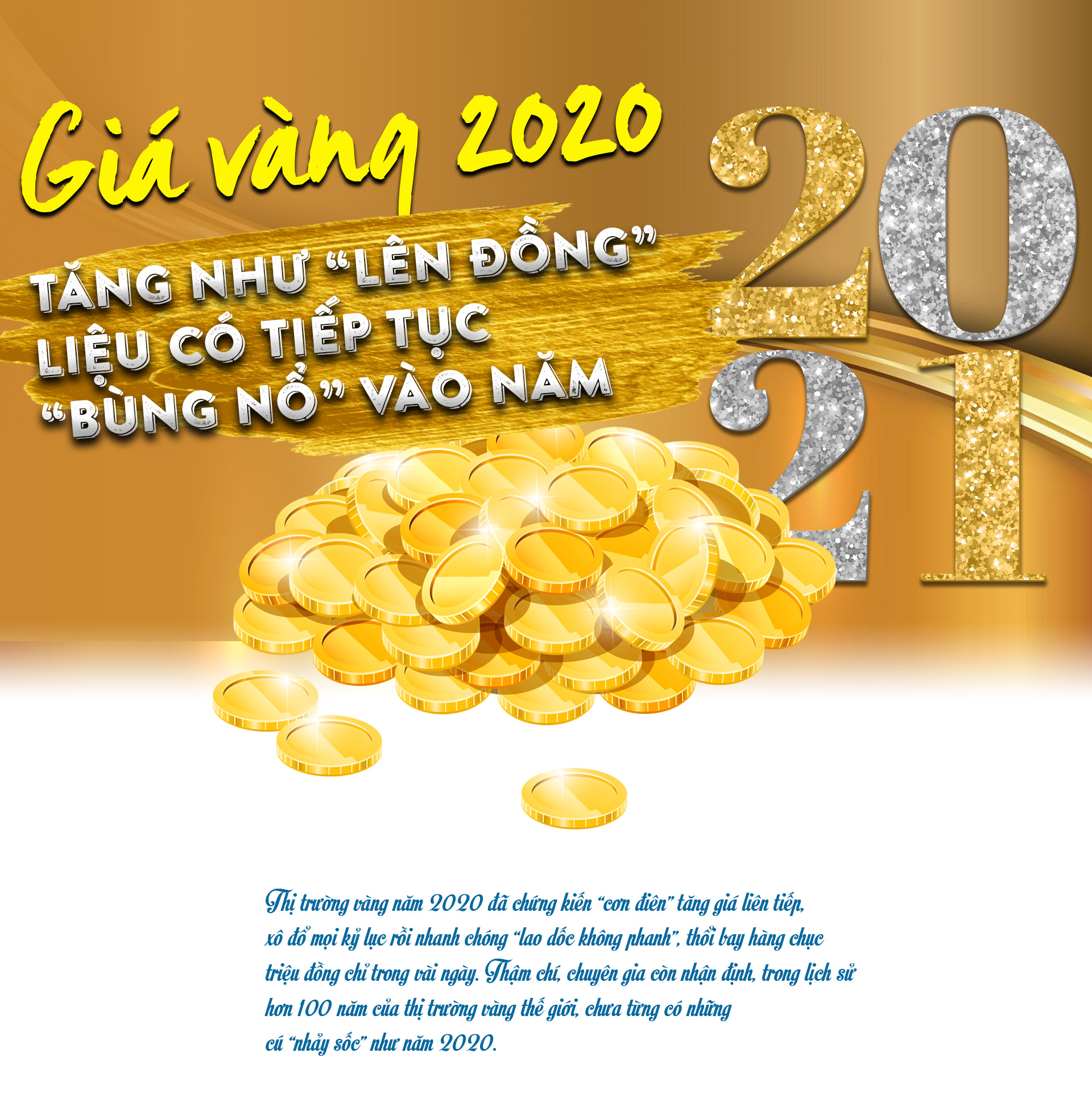 Giá vàng 2020: Tăng như “lên đồng”, liệu có tiếp tục “bùng nổ” vào năm 2021? - 1