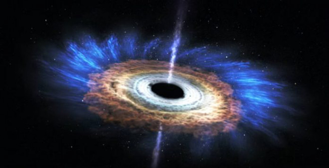 Sagittarius A* - lỗ đen trung tâm của thiên hà chứa Trái Đất - có thể đang ngủ yên vì bị bỏ đói? - Ảnh đồ họa từ NASA