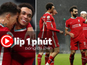 Bóng đá - Liverpool xứng danh &quot;ông trùm&quot; Big 6, Man City - MU run rẩy &quot;trên đỉnh&quot; (Clip 1 phút Bóng đá 24H)