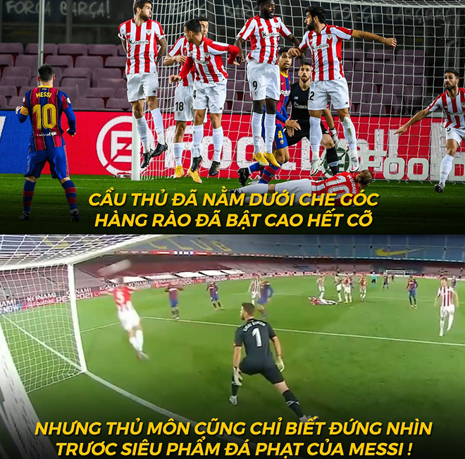 Làm cách nào cũng không thể ngăn cản Messi ghi siêu phẩm.