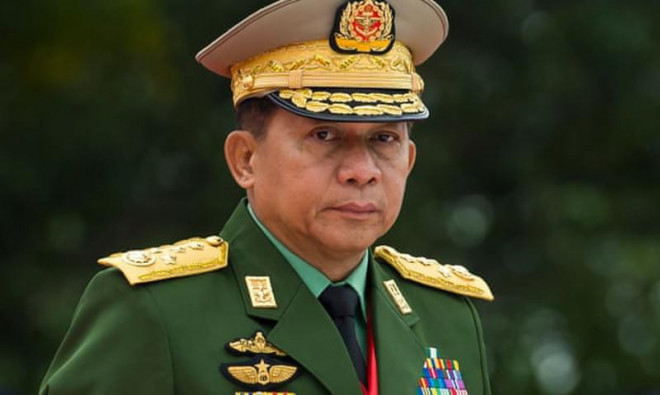 Tướng&nbsp;Min Aung Hlaing. Ảnh:&nbsp;Ye Aung Thu