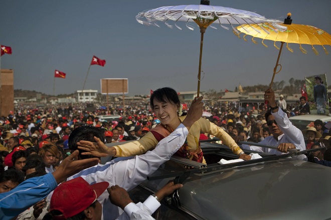 Bà Suu Kyi nhận được sự ủng hộ sâu rộng ở Myanmar.