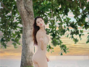 Thời trang - Chụp ảnh Eva, mỹ nhân Hàn suýt gặp nạn vì váy xẻ hun hút, bikini &quot;tàng hình&quot;