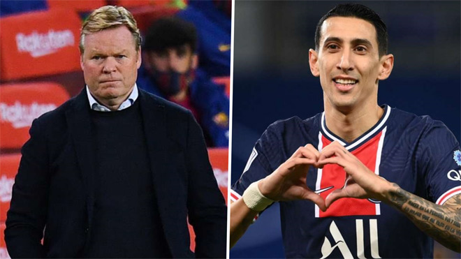 HLV Ronald Koeman chỉ trích Di Maria và PSG vì công khai dụ dỗ Messi bỏ Barca