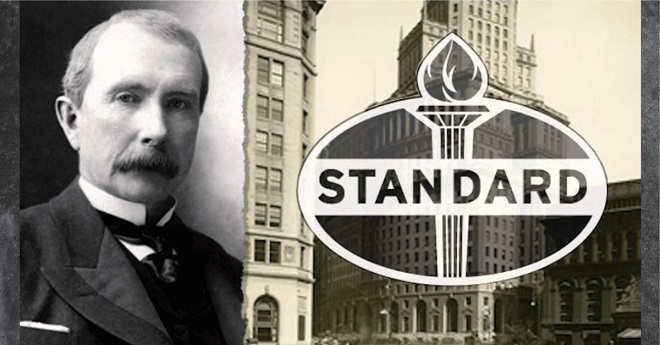 John Davison Rockefeller xây dựng đế chế dầu mỏ Standard Oil chiếm 90% sản lượng lọc dầu ở Mỹ.