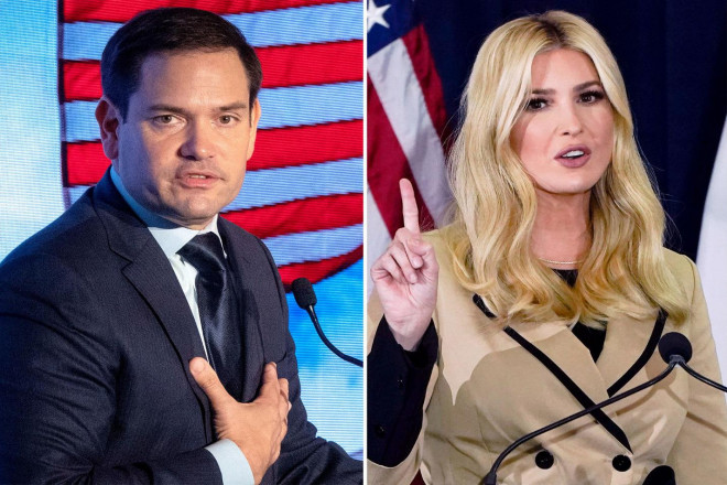 Thượng nghị sĩ bang Florida Marco Rubio và bà Ivanka Trump. Ảnh: USA Today