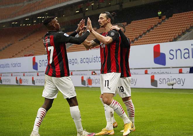 Ibrahimovic tạo ra khác biệt của trận đấu sau những sóng gió ban đầu lên cầu môn Milan của Crotone