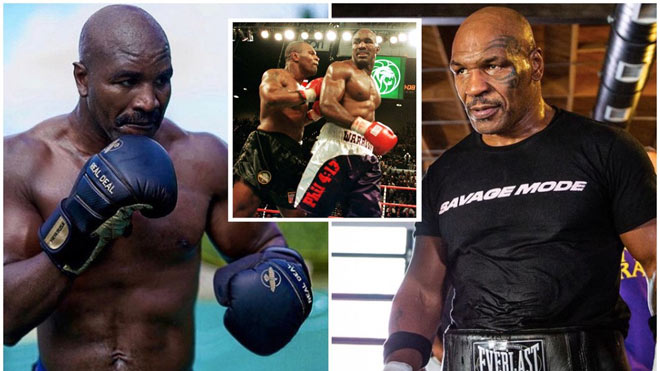 Evander (trái) Holyfield và Mike Tyson có thể tái đấu nhau trong năm nay