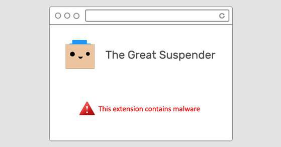 Google cảnh báo tiện ích The Great Suspender là phần mềm độc hại. Ảnh minh họa