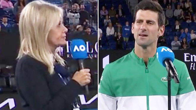 Djokovic nhăn mặt sau câu hỏi của phóng viên