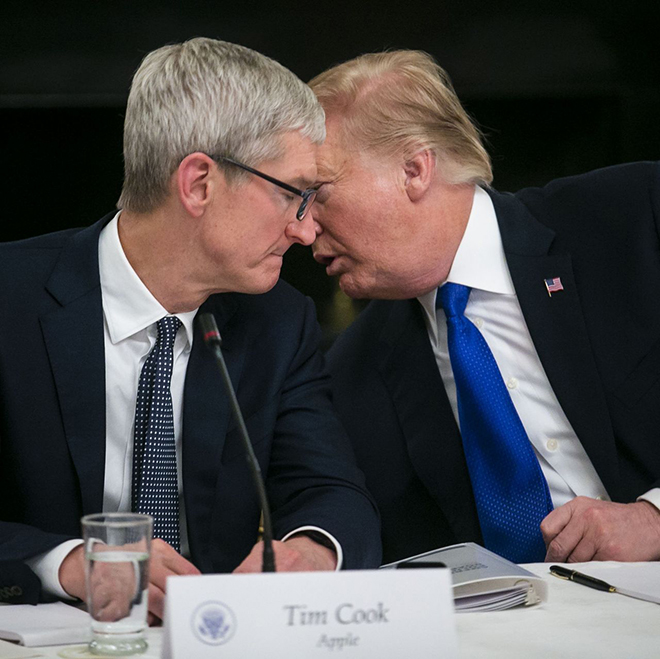 Tim Cook khá được lòng cựu Tổng thống Donald Trump.