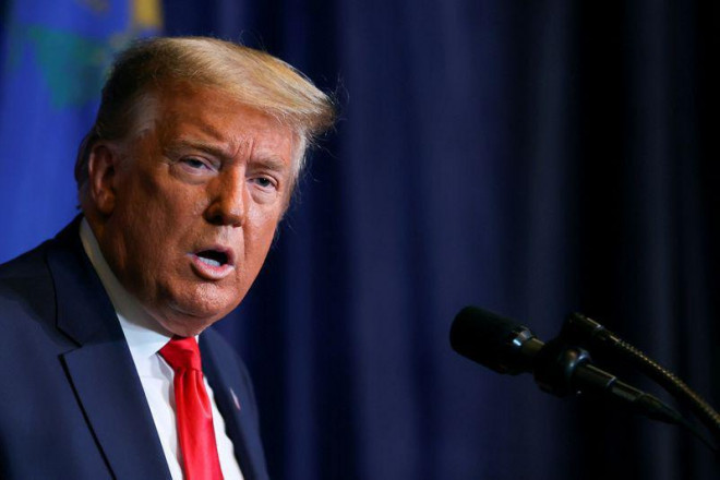 Sau khi được xử trắng án, ông Trump đã ra tuyên bố chỉ trích đảng Dân chủ. Ảnh: Reuters