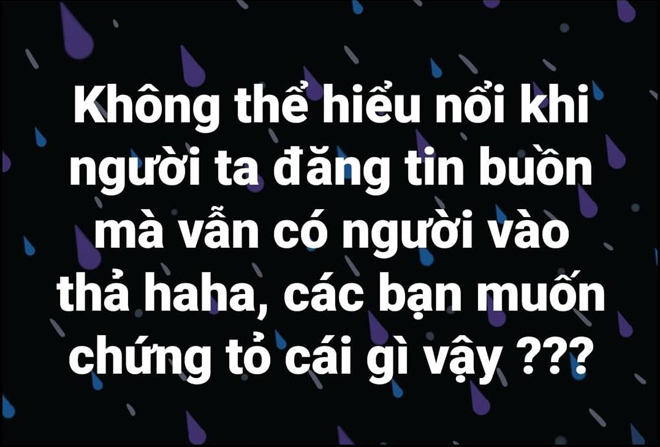 Vân Hugo thể hiện sự bức xúc trước một số người có thái độ cười cợt vì tin buồn