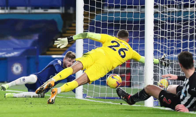 Tân binh "bom tấn" Timo Werner chấm dứt chuỗi 1000 phút không ghi bàn cho Chelsea ở giải Ngoại hạng Anh