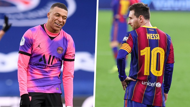 Mbappe đối đầu Messi