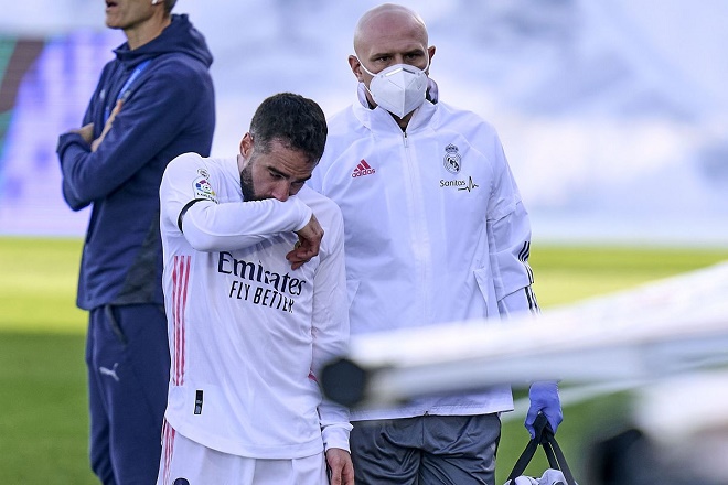 Carvajal là cầu thủ Real Madrid thứ 8 dính chấn thương