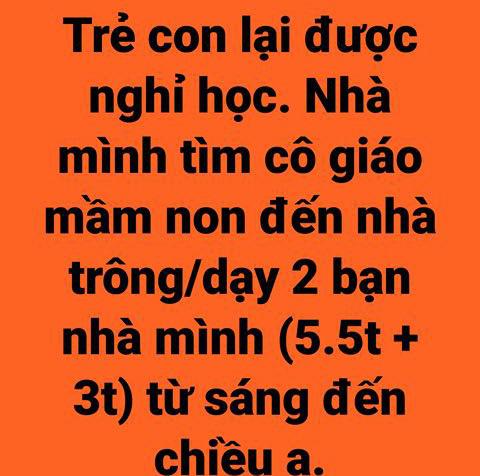 Nhiều phụ huynh tìm giáo viên mầm non dạy cho con