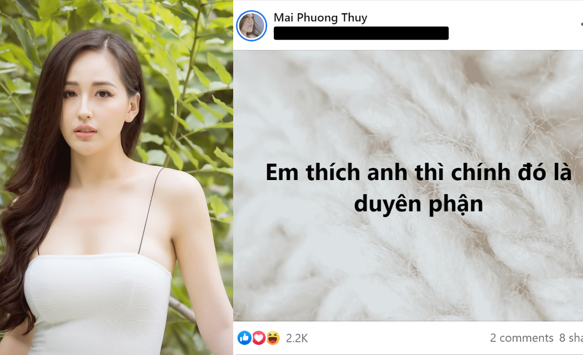 Mai Phương Thúy bất ngờ đăng bài tỏ tình với một chàng trai