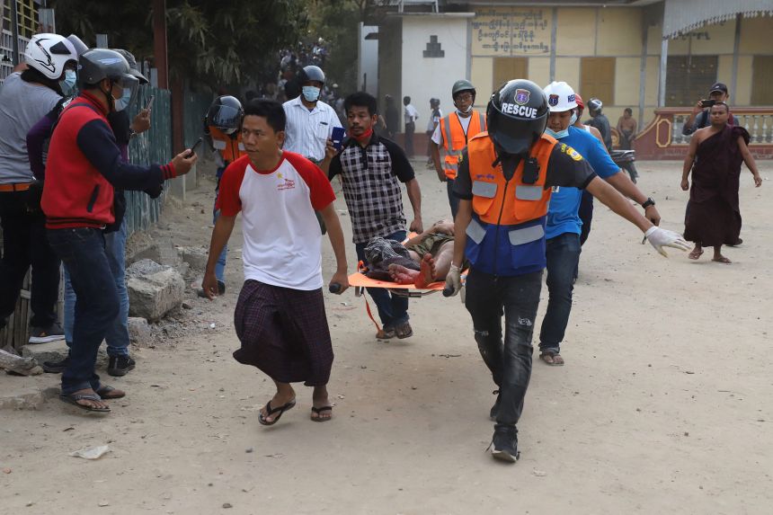 2 người biểu tình ở Myanmar chết do bị cảnh sát bắn (ảnh: Reuters)