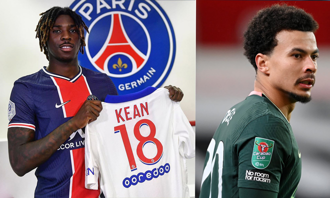 Ngoài giữ chân Mbappe, PSG còn lên kế hoạch mua đứt Moise Kean và Dele Alli