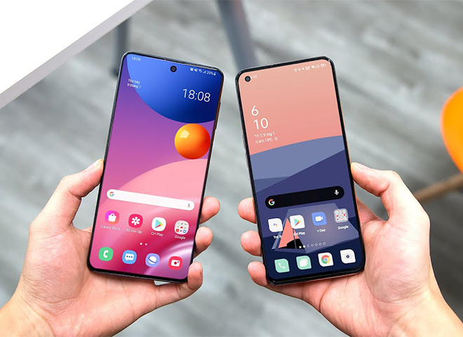 Oppo Reno5 và Galaxy M51.