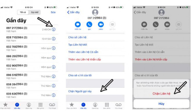 Cách chặn số điện thoại trên iPhone đơn giản nhất.