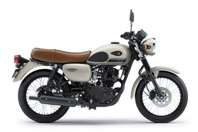 Kawasaki W175 SE 2021 ra mắt tại Indonesia thêm 2 tùy chọn màu mới, giá 52 triệu đồng