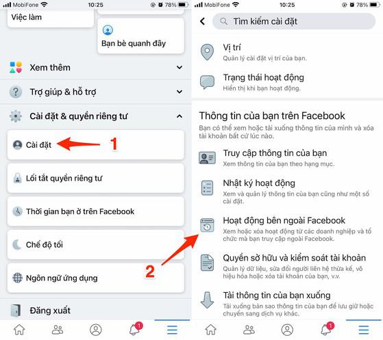 Quản lý hoạt động bên ngoài Facebook. Ảnh: MINH HOÀNG