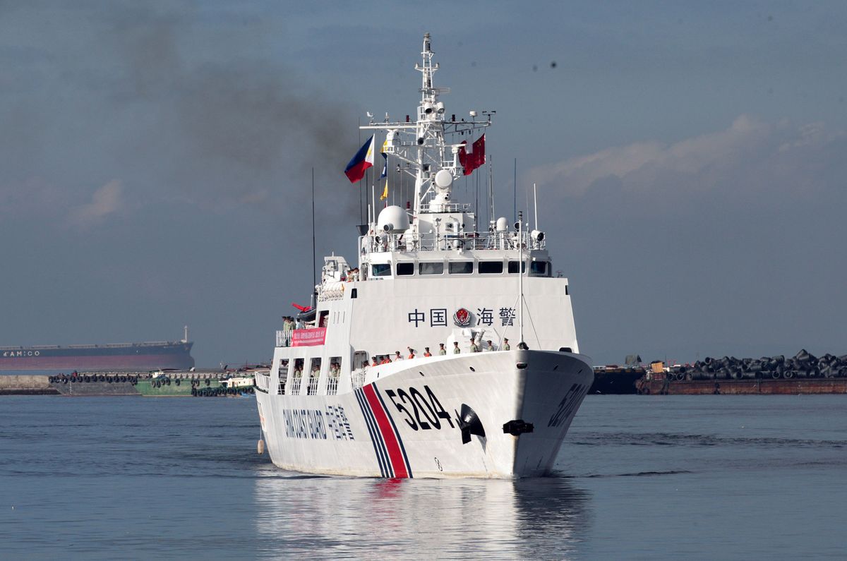 Tàu hải cảnh Trung Quốc đang tuần tra (ảnh: SCMP)