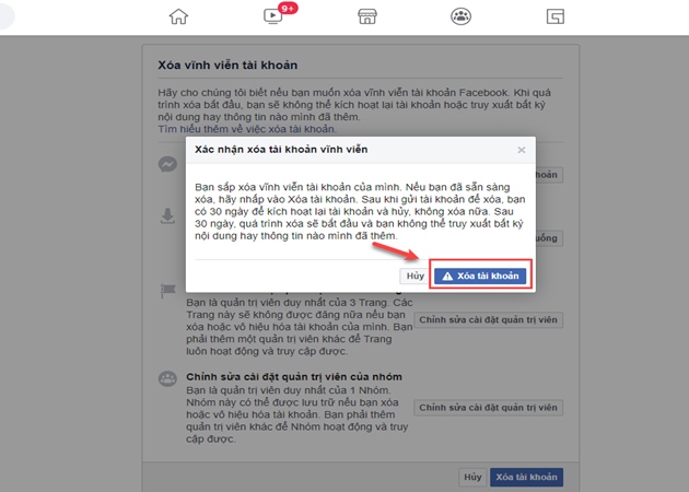 Cách xóa tài khoản Facebook vĩnh viễn và cách vô hiệu hóa tạm thời - 7